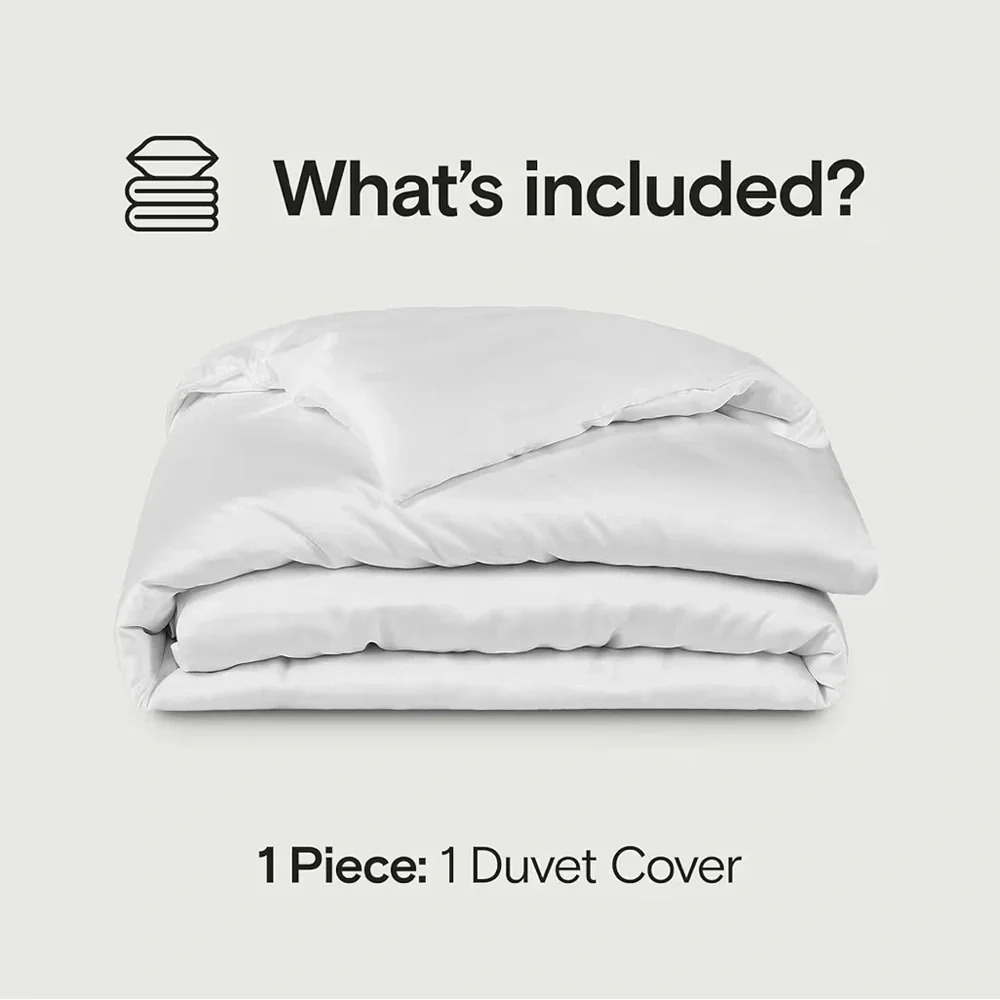 SIJO AiryWeight Tencel Duvet Cover, 100% Lyocell (Snow, King/Cal King 106